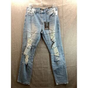 Smoke & Ash Men's Jeans Blue Denim Size 34 x 30